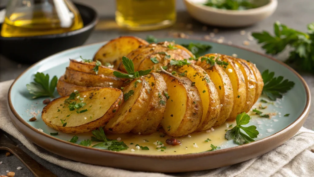 Creamy garlic butter mashed potatoes in a bowl