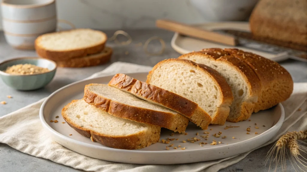 Kneading whole wheat bread dough on a floured surface